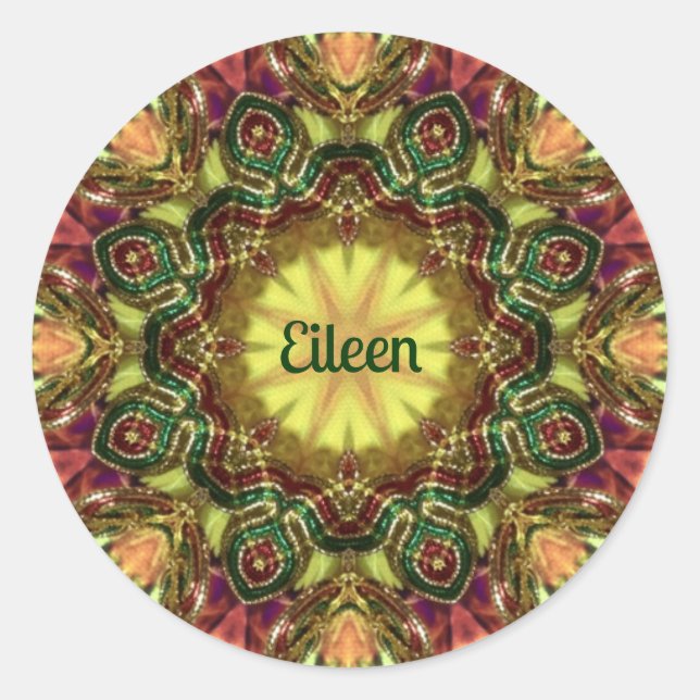 ADESIVO REDONDO EILEEN ~ KALEIDOSCOPE NATAL ~ (Frente)