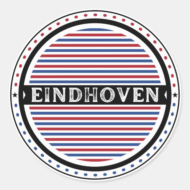 Adesivo Redondo Eindhoven City Pride Emblem – Dutch Identity (Frente)