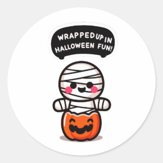 Adesivo Redondo Eine Mummie in einem Kürbis