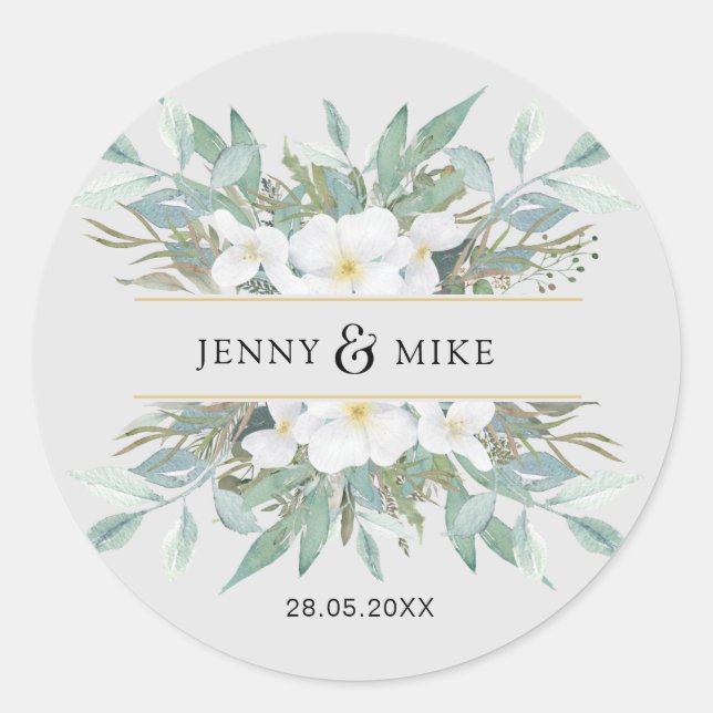 Adesivo Redondo Einfache, elegante Eukalyptus (Frente)