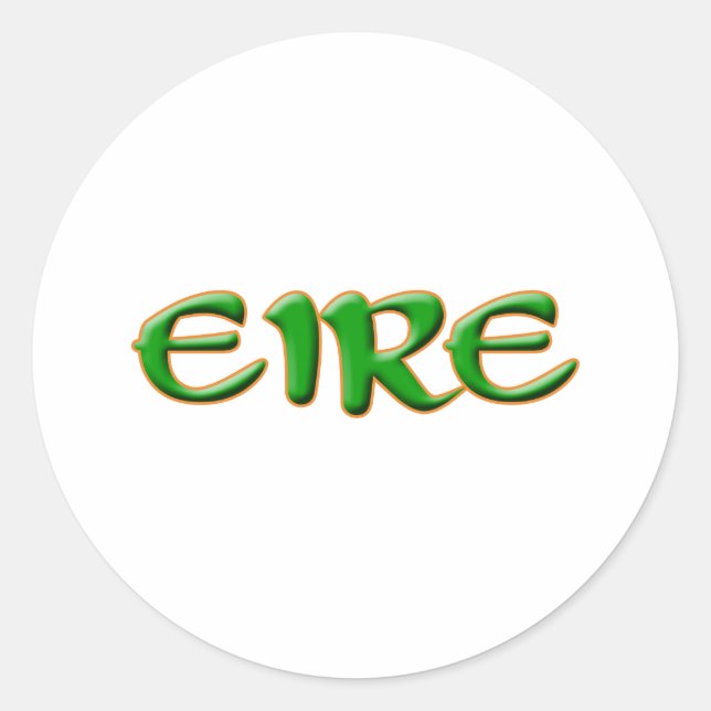 Adesivo Redondo Eire Eltic Text Sticker (Frente)