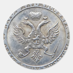 Adesivo Redondo Ekaterine II / Rainha Catherine II, Rússia