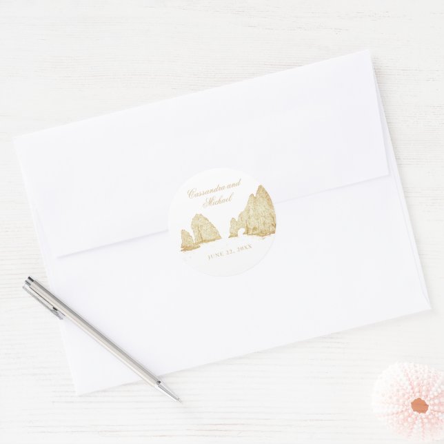 Adesivo Redondo El Arco |  Cabo San Lucas MEXICO Welcome (Envelope)
