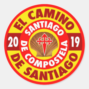Adesivo Redondo El Camino de Santiago 2019