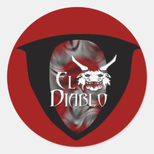 Adesivo Redondo El Diablo Stickers