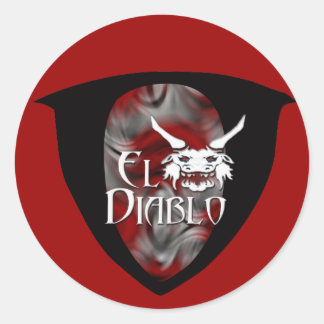 Adesivo Redondo El Diablo Stickers