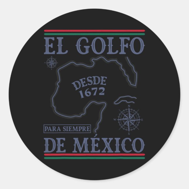 Adesivo Redondo El Golfo De México (Frente)