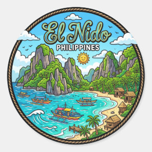 Adesivo Redondo El Nido Filipinas