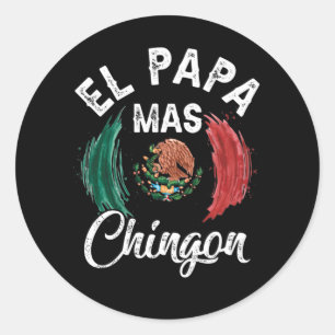 Adesivo Redondo El Papa Mas Chingon é o melhor Dia de os pais de 