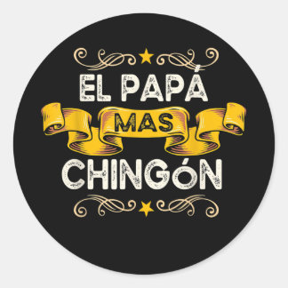 Adesivo Redondo El Papa Mas Chingon Engraçado Presente no Pai Mexi