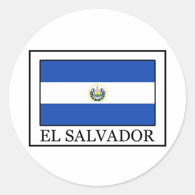 Adesivo Redondo El Salvador (Frente)