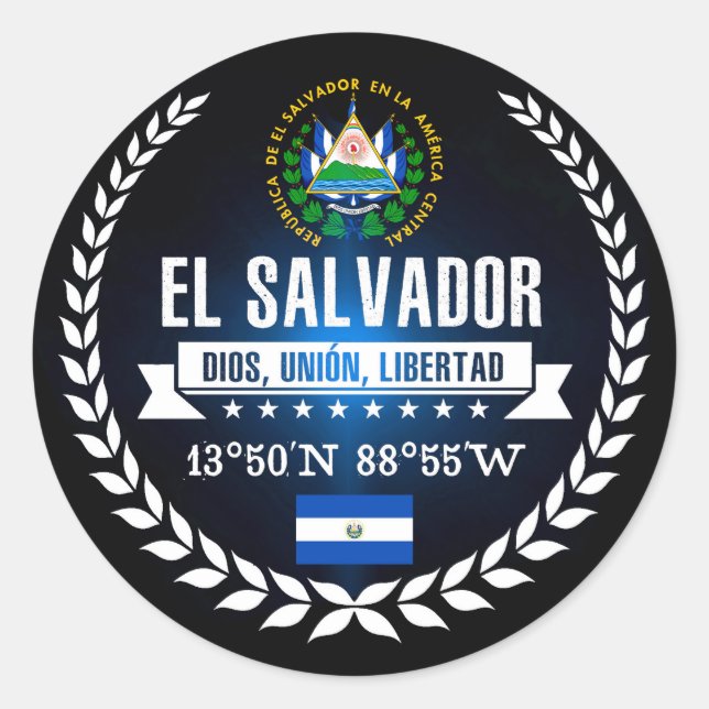 Adesivo Redondo El Salvador (Frente)