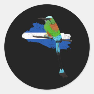 Adesivo Redondo El Salvador Casaco Salvadorenho Torogoz Bi