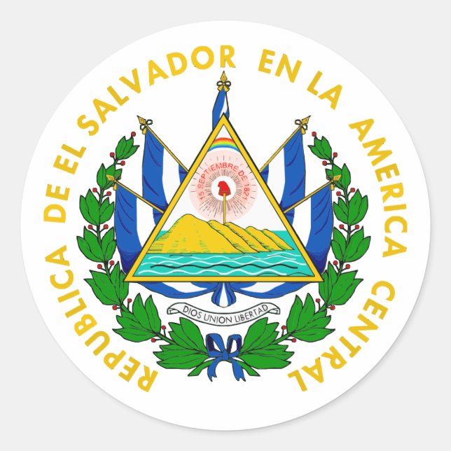 Adesivo Redondo El Salvador COA (Frente)