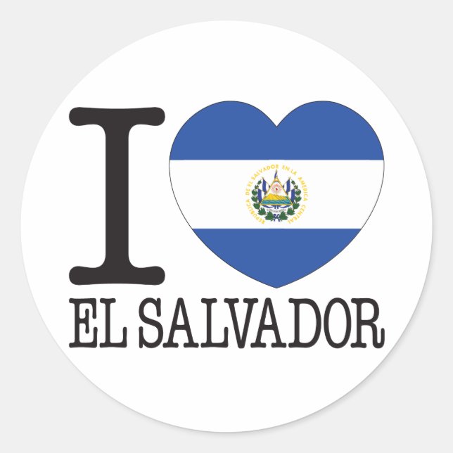 Adesivo Redondo El Salvador Love v2 (Frente)