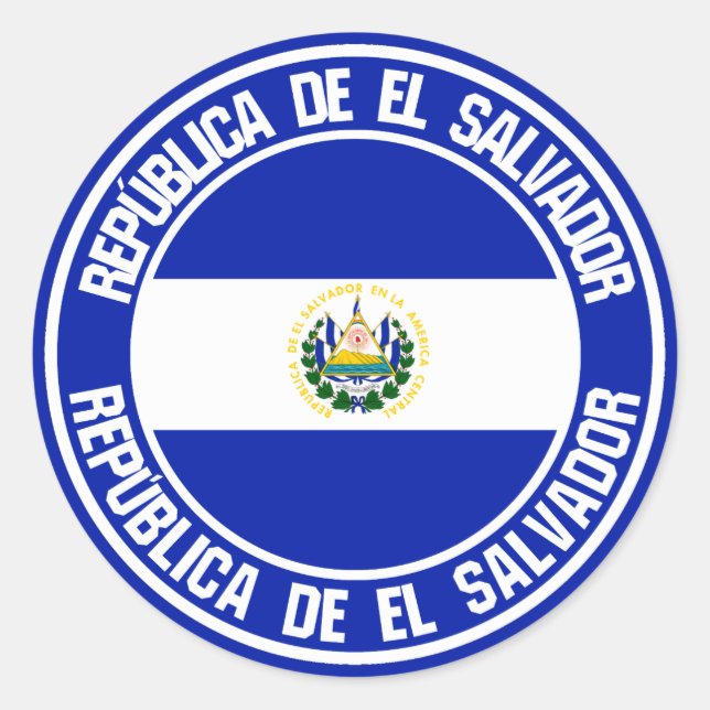 Adesivo Redondo El Salvador Round Emblem (Frente)
