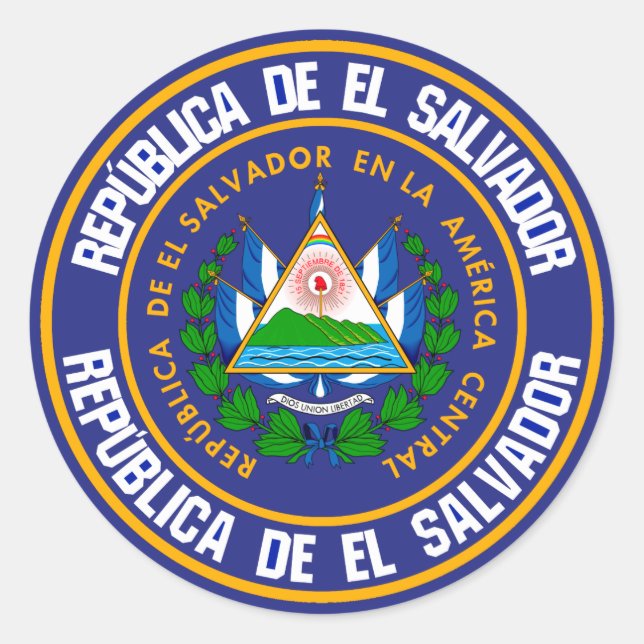 Adesivo Redondo El Salvador Round Emblem (Frente)