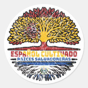 Adesivo Redondo El Salvador Salvadorean Espanha Salvadorenha Espan