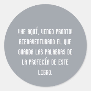 Adesivo Redondo EL VIENE PRONTO Sticker