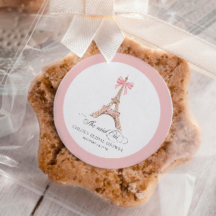 Adesivo Redondo Ela disse Sim Paris Arco do Triumfo CHÁ DE NOIVA