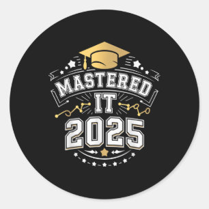 Adesivo Redondo Ela Dominou Isso 2025 Mestrado Graduação Gif