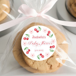 Adesivo Redondo Ela é a Cherry no Top Chá de fraldas