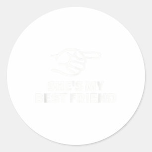 Adesivo Redondo Ela é minha melhor amiga Cópia
