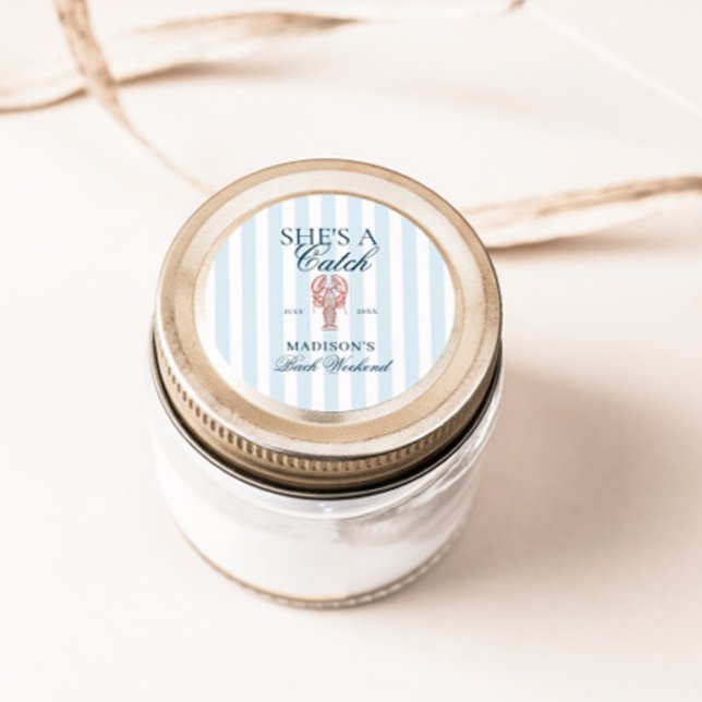 Adesivo Redondo Ela é uma Lagosta Solteira (Criador carregado)