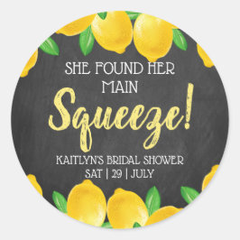 Adesivo Redondo Ela Encontrou Seu Amor Verdadeiro Chá de Noiva Lim