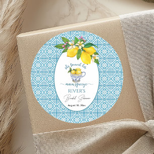 Adesivo Redondo Ela Encontrou Seu Chuveiro de Noiva Principal