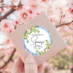 Adesivo Redondo Ela encontrou seu espremedor de limão principal pa