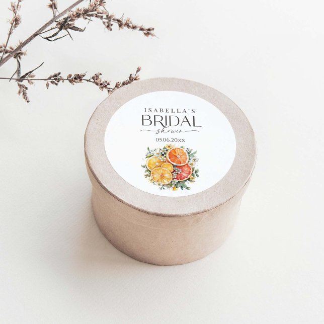 Adesivo Redondo Ela Encontrou Seu Principal Chá de panela De Citro (Criador carregado)