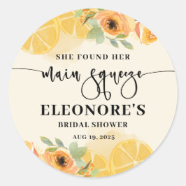 Adesivo Redondo Ela encontrou seu Selo de Envelope de Chá de panel