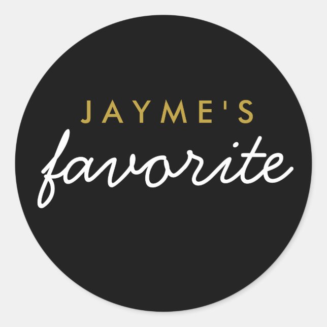 Adesivo Redondo "Ela", Snack favorito (Frente)