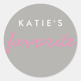 Adesivo Redondo "Ela", Snack favorito