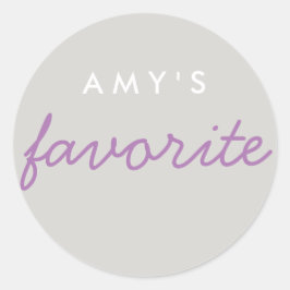 Adesivo Redondo "Ela", Snack favorito