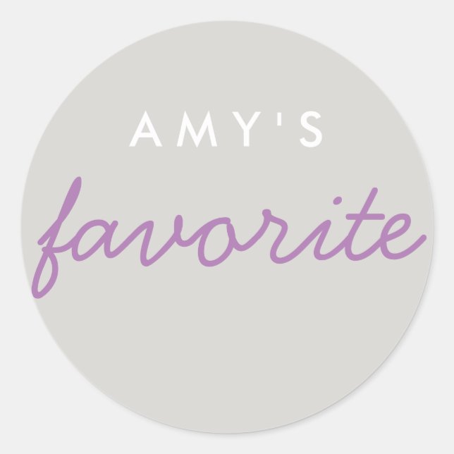 Adesivo Redondo "Ela", Snack favorito (Frente)