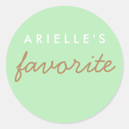 Adesivo Redondo "Ela", Snack favorito