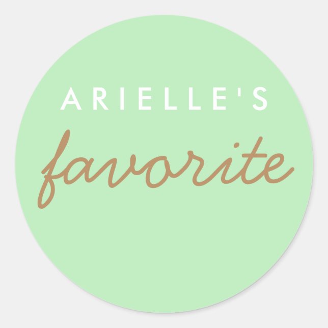 Adesivo Redondo "Ela", Snack favorito (Frente)