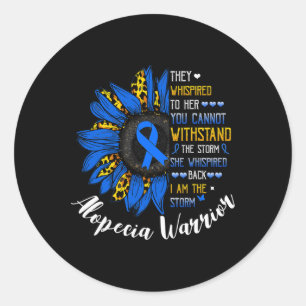 Adesivo Redondo Ela Sussurrou Eu Sou A Tempestade Alopecia Areata 