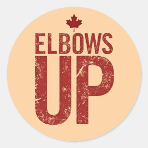 Adesivo Redondo Elbows Up - Seja forte para o Canadá