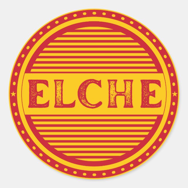 Adesivo Redondo Elche City Pride Emblem – Spanish Identity (Frente)