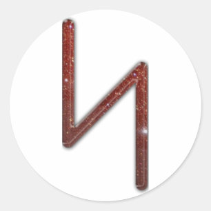 Adesivo Redondo Elder Futhark Rune Sol
