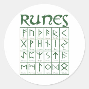 Adesivo Redondo Elder Futhark Runes