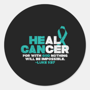Adesivo Redondo Ele Consegue Curar O Cancer Deus Câncer de ovário 