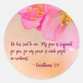 Adesivo Redondo Ele Disse-Me Que O Christian Floral Inspirador