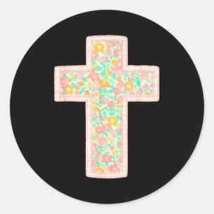 Adesivo Redondo Ele é a flor ressuscitada feliz dia de páscoa jesu