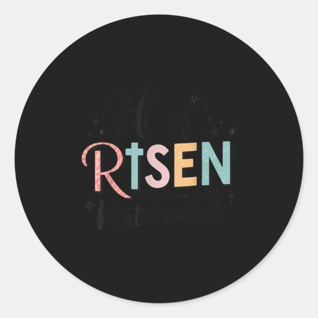 Adesivo Redondo Ele É Risen Christian Teen Girl Deus É Boa Bebida (Frente)