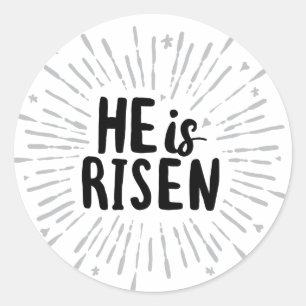 Adesivo Redondo Ele é Risen Cristo é Risen Cotação Estética C