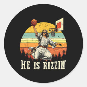 Adesivo Redondo Ele é Rizzin Páscoa Bysketll Christian